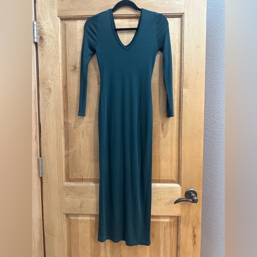 Marine Layer dark green dress.